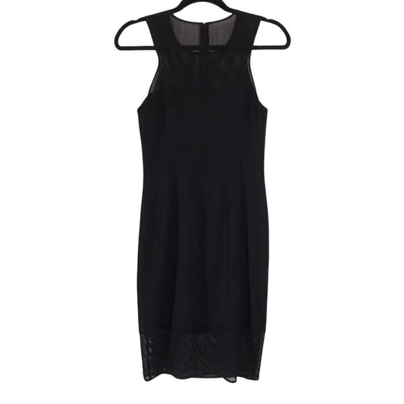 Jay Godfrey Black Mesh Detail Sheath Dress Size 4 - Picture 3 of 8